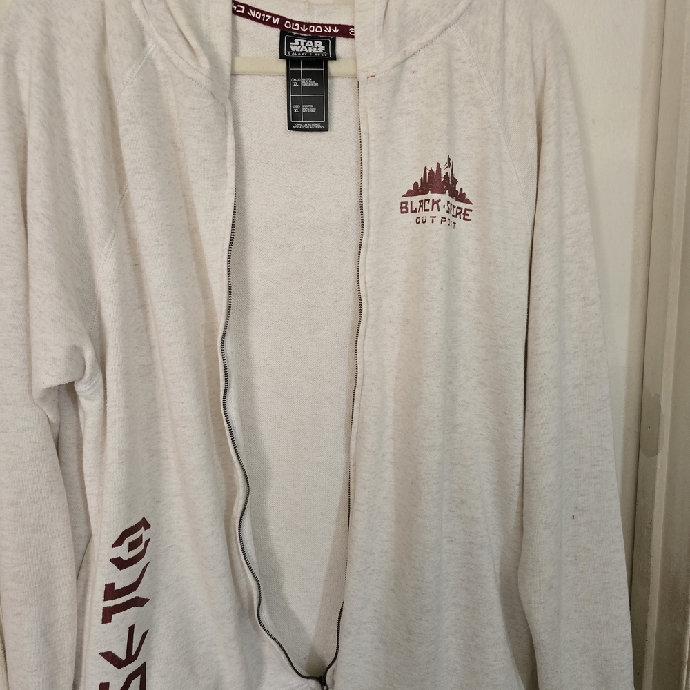 Star Wars Galaxy's Edge Black Spire Post Cream Hoodie XL